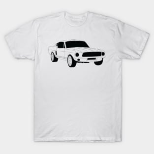 FF Ford Mustang Black Outline T-Shirt